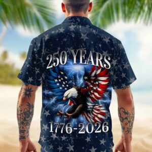 250th Anniversary Eagle Patriotic American Hawaiian Shirts, 250th Anniversary Gift