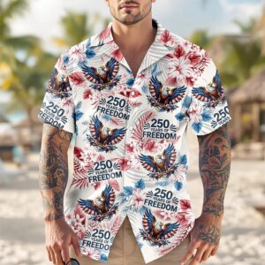 America 250th Anniversary Hawaiian Shirt, 250th Anniversary Gift