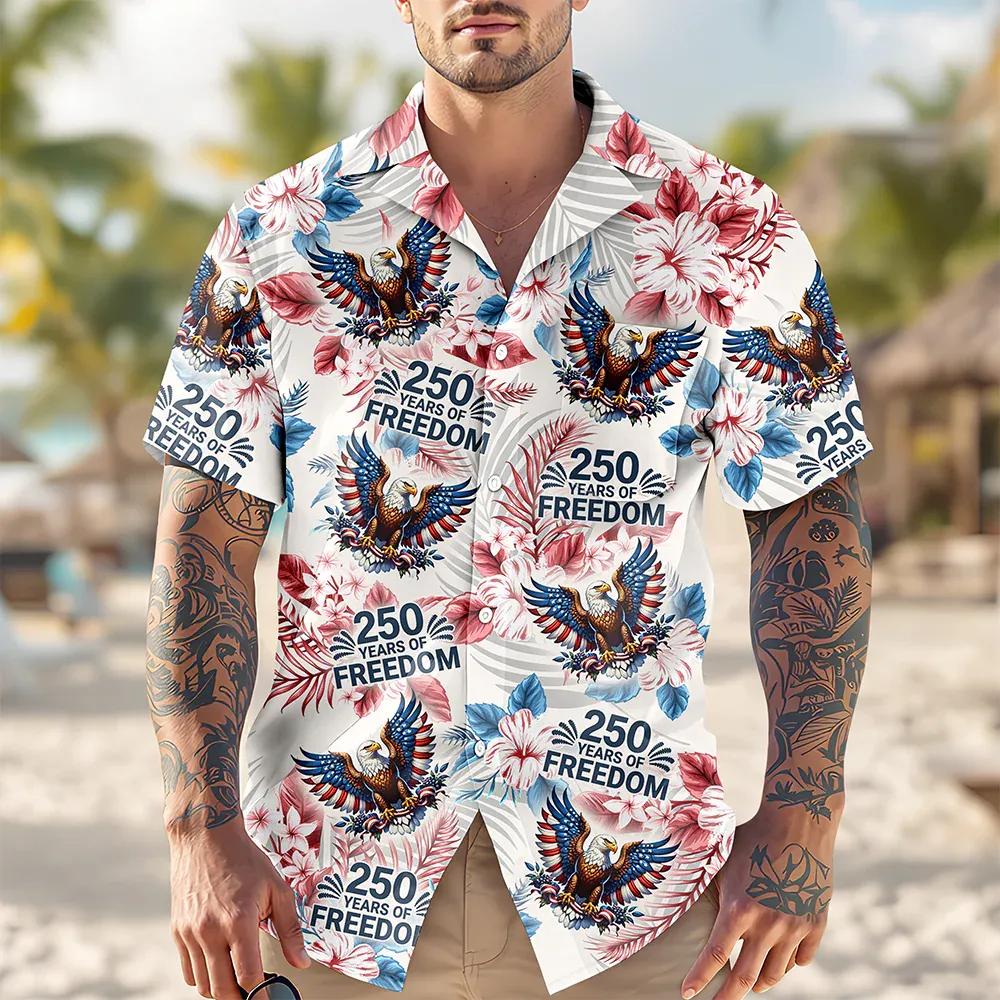 America 250th Anniversary Hawaiian Shirt, 250th Anniversary Gift America 250th Anniversary Hawaiian Shirt, 250th Anniversary Gift
