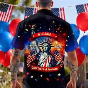 Personalized Happy 250th Anniversary United States 250 Years of Freedom Hawaiian Shirt 3