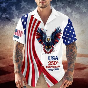 Personalized USA 250th Anniversary 1776-2026 Hawaii Shirt, 250th Anniversary Gift Personalized USA 250th Anniversary 1776-2026 Hawaii Shirt, 250th Anniversary Gift
