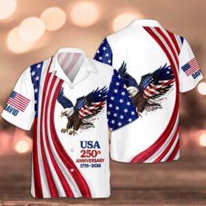 Personalized USA 250th Anniversary 1776-2026 Hawaii Shirt, 250th Anniversary Gift